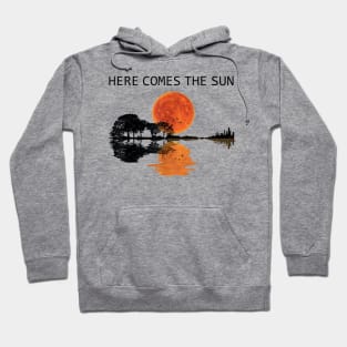 Here Comes The Sun Guitar Shadow Sunset T shirt Hoodie